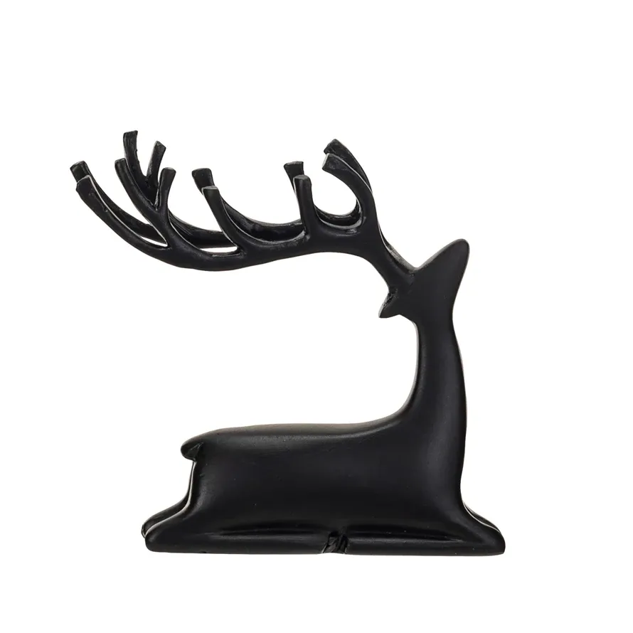 Cco Black Sitting Reindeer 3.75x3