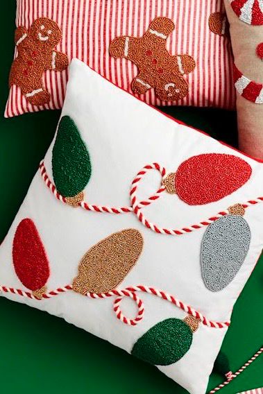 MP Lights Beaded Pillow