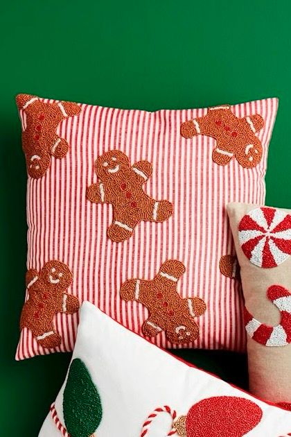 MP Gingerbread Beaded Pillow