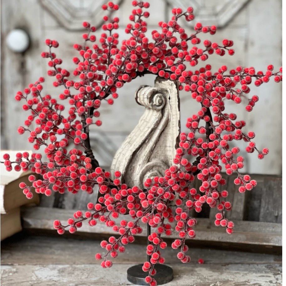 Lan 17&quot; Resplendent Iced Berry Wreath