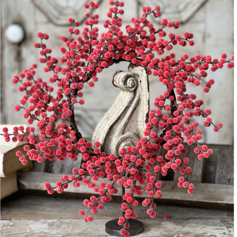 Lan 17&quot; Resplendent Iced Berry Wreath
