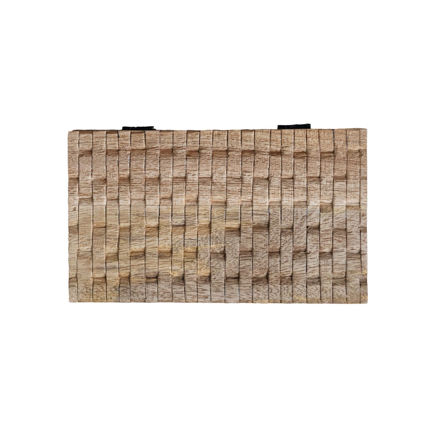 CCO Carved Mango Wood Box 8.5x5x3.25