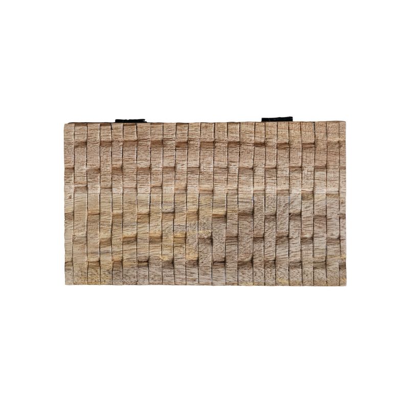 CCO Carved Mango Wood Box 8.5x5x3.25