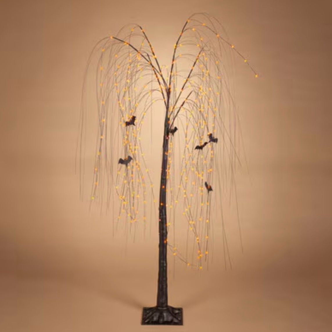 Ger 7&#39; Willow Bat Tree Lighted