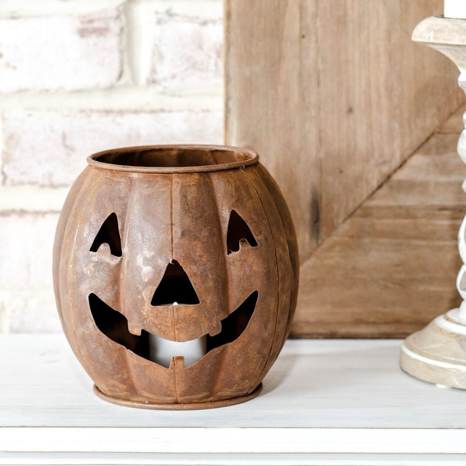 Pdg 7.25&quot; Rustic J-O-L Candle Holder