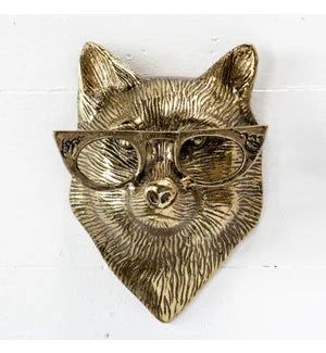 PDG 7.25&quot; Gold Fox Wall Accent