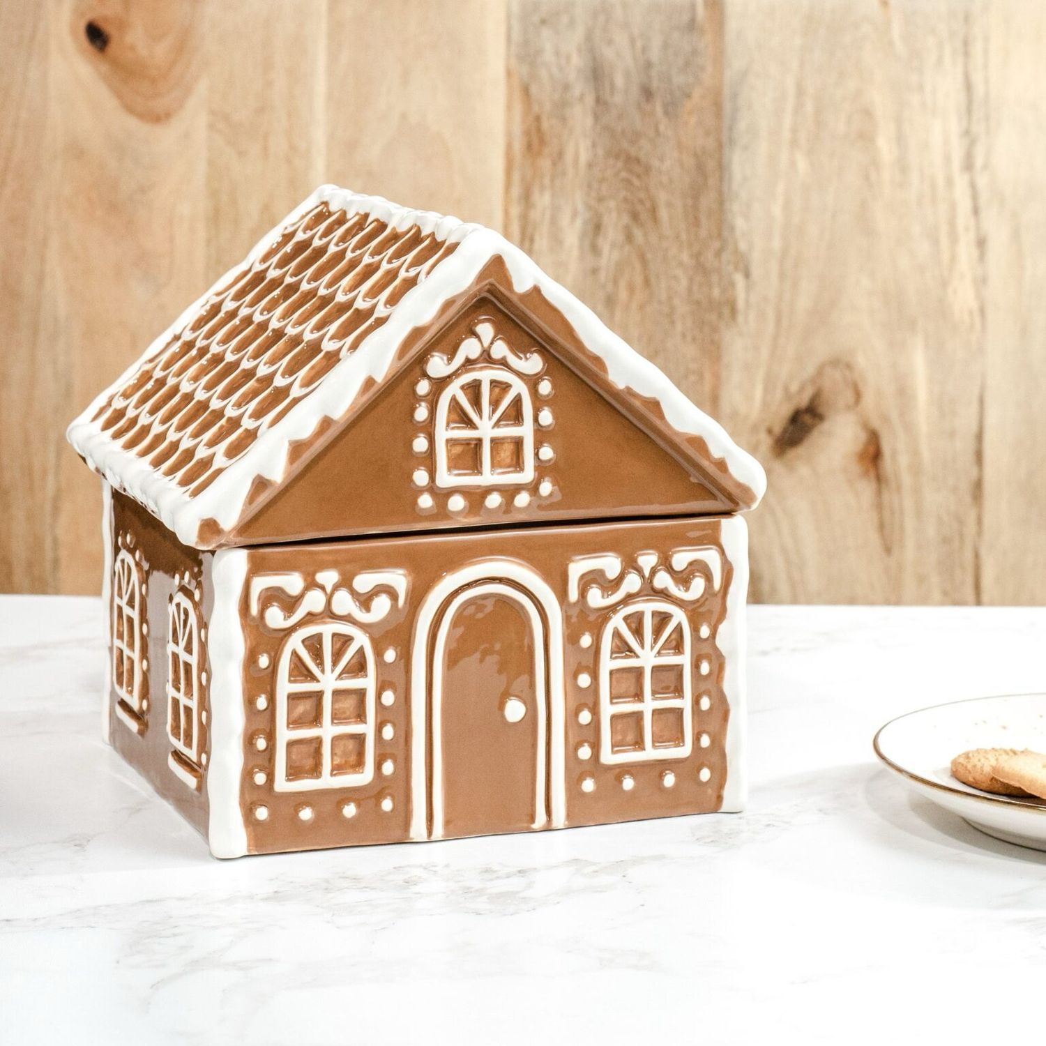 PDG Gingerbread House Cookie Jar 9x7x7.5
