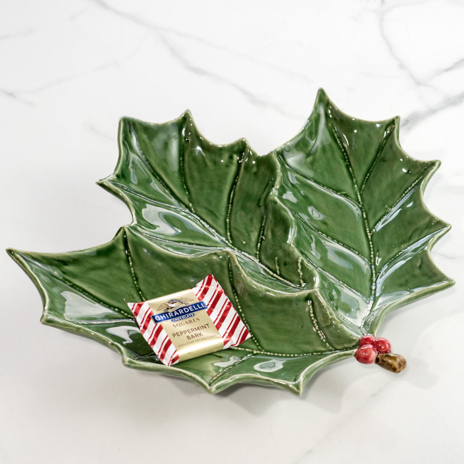 PDG Holly Leaf Plate 12x10.5