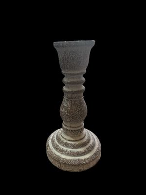Raz Sm 6.5&quot; Wood Embossed Candle Stick