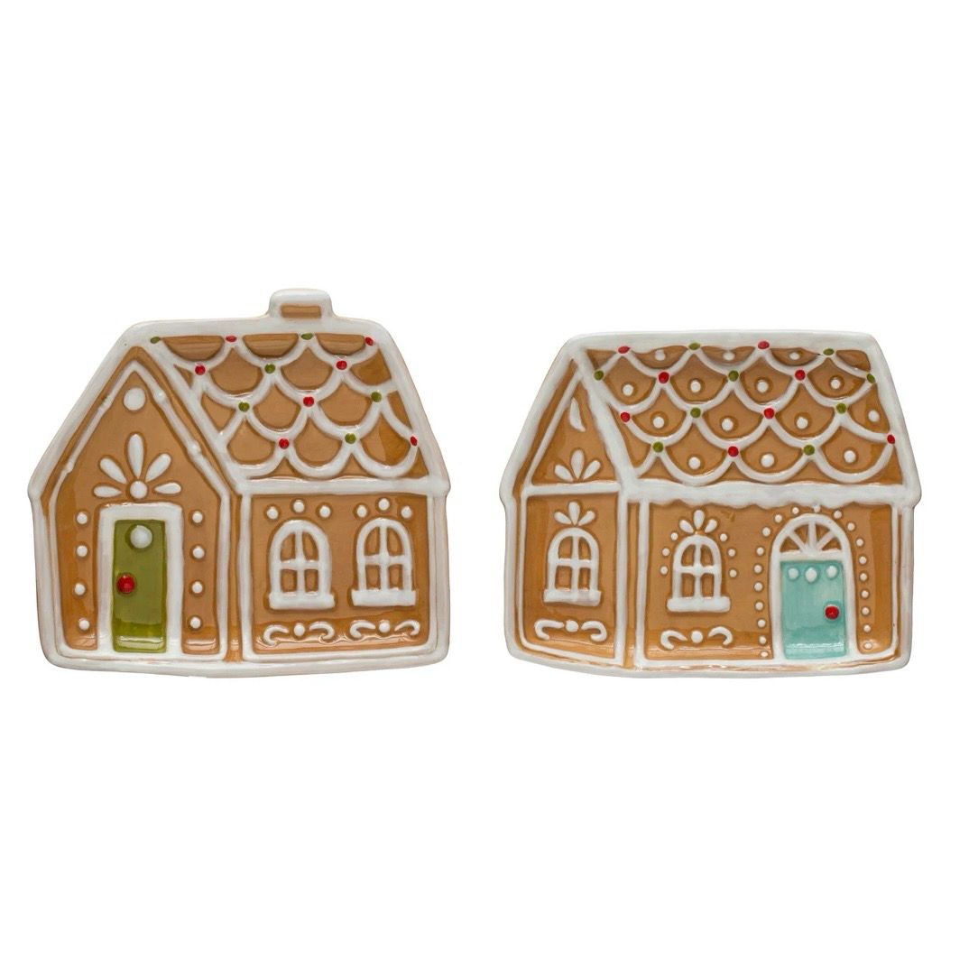 CCO Green Door Gingerbread House Plate 6x5.5