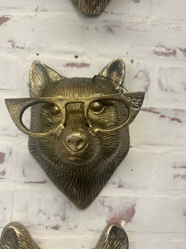 PDG 7.25" Gold Fox Wall Accent