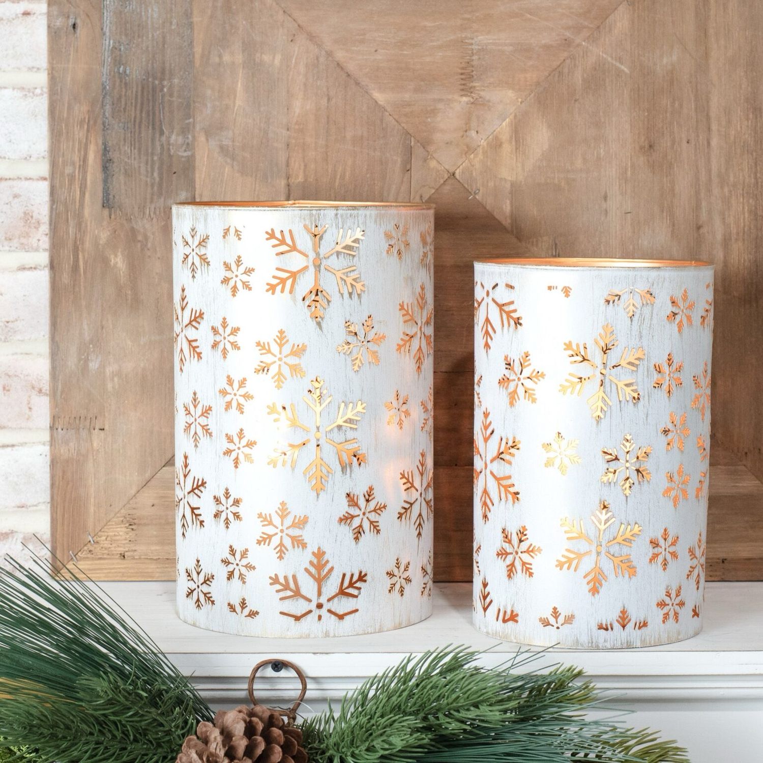 PDG Snowflake Lantern Lrg 11x7