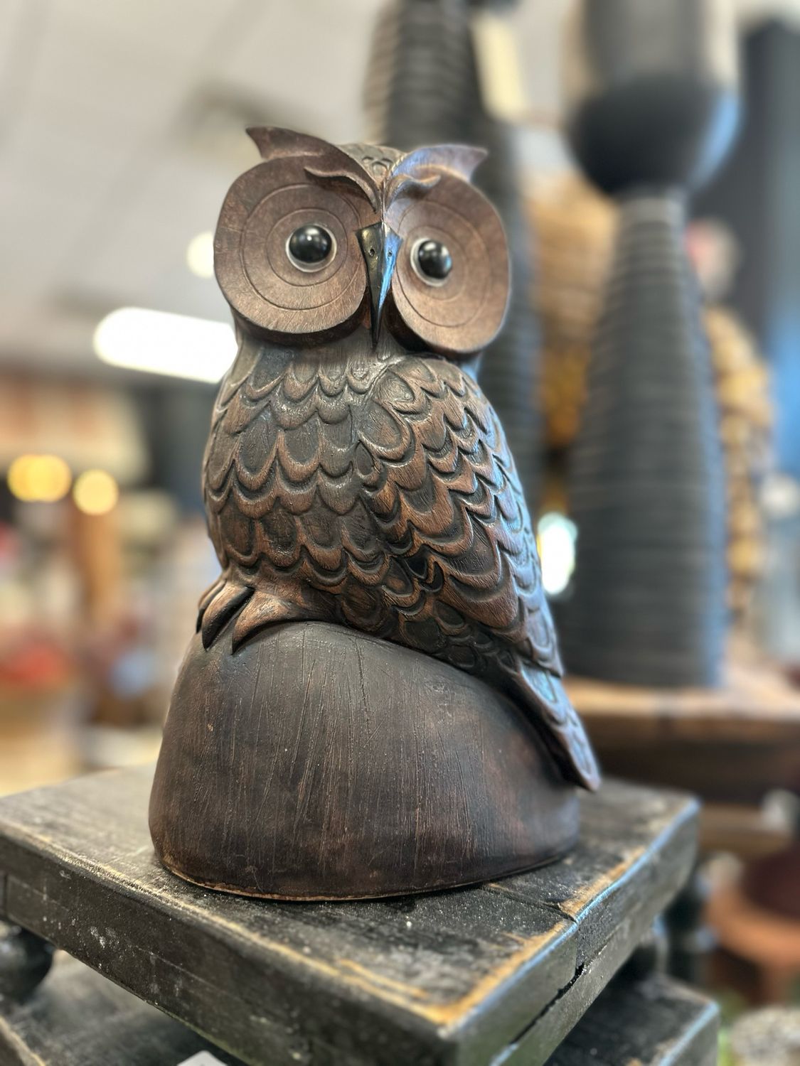 Yngs Lg Antique Owl 10.25&quot;