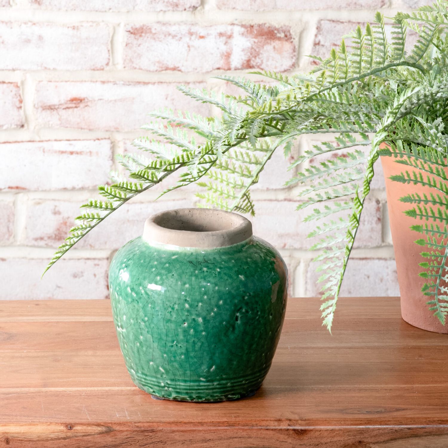 PDG 6” sm jade gloss vase 