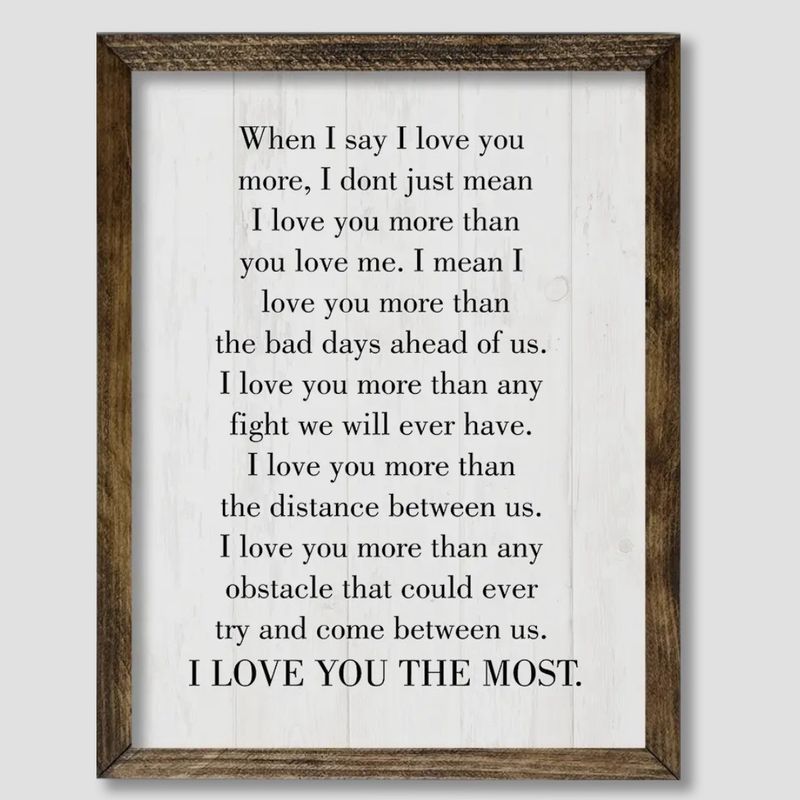 Jarmz 12x15 Love You Most Wht