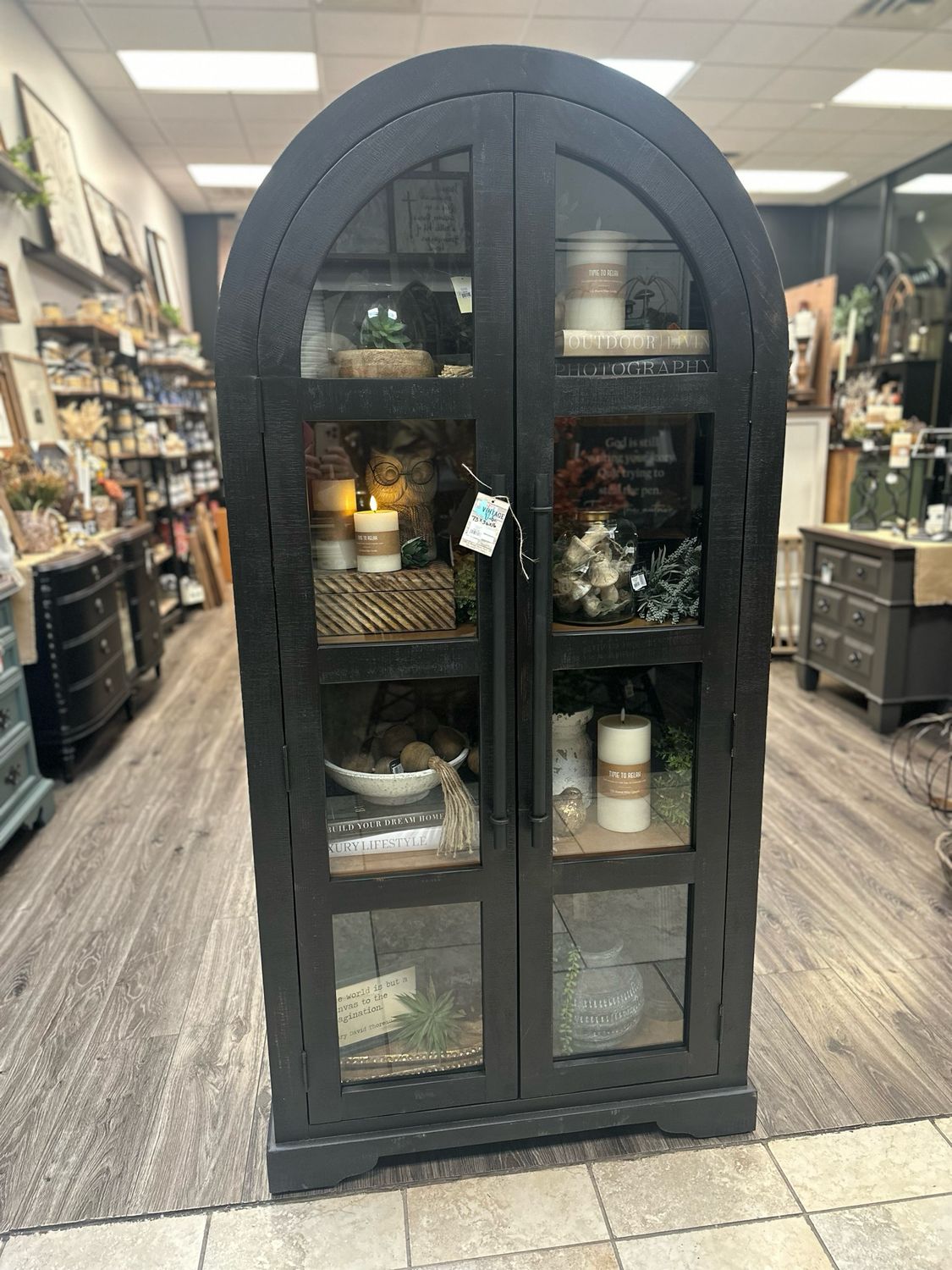 LPI black arch cabinet 72x35x15