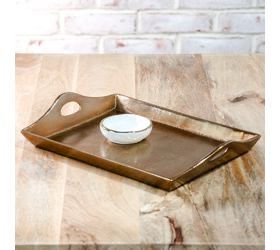 PDG 13&quot; Antique Gold Tray