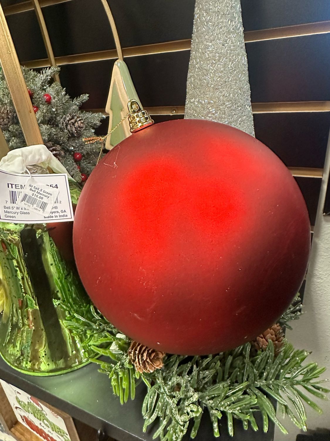 Raz 6&quot; Matte Red Ball Orn