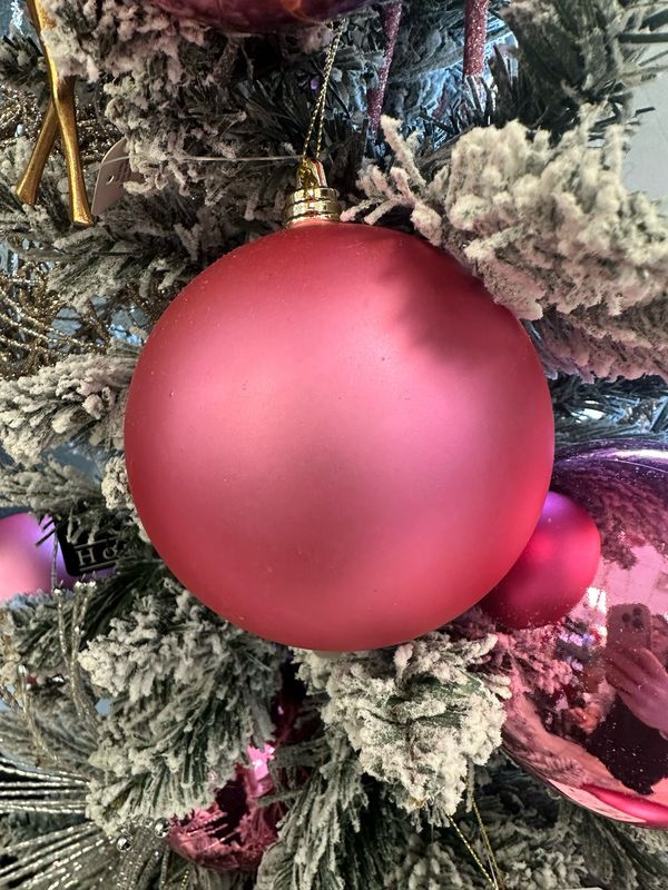 Raz 4&quot; Matte Fuchsia Ball Orn