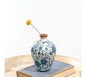 Pdg 6&quot; Lt Blue Mini Heirloom Plum Vase