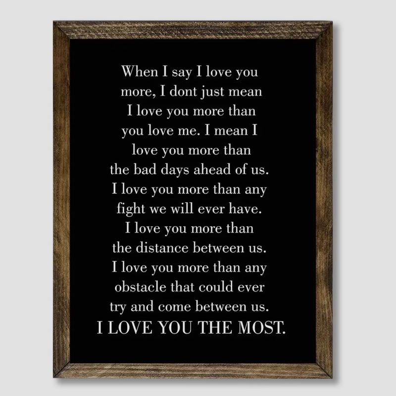 Jarmz 12x15&quot; Blk Love You Most Sign