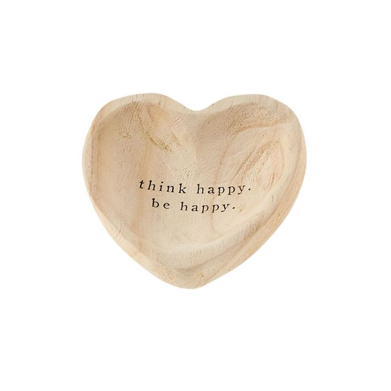 MP Think Wood Heart Trinket Tray 5x5.25