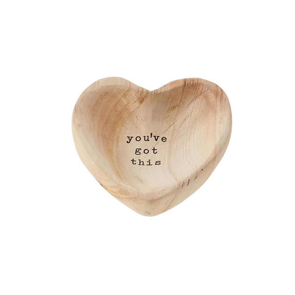 MP Got This Wood Heart Trinket Tray