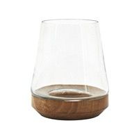 WTC Lg Candle Cutout Hurricane Glass 5.75x5