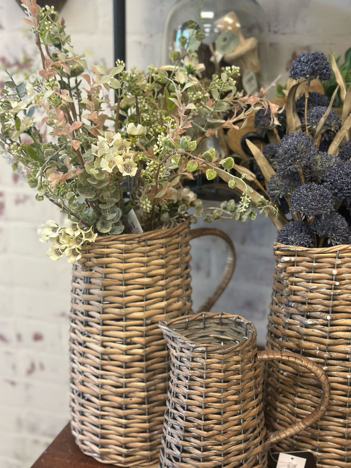 WTC Pink Green Peppergrass Pick 22"