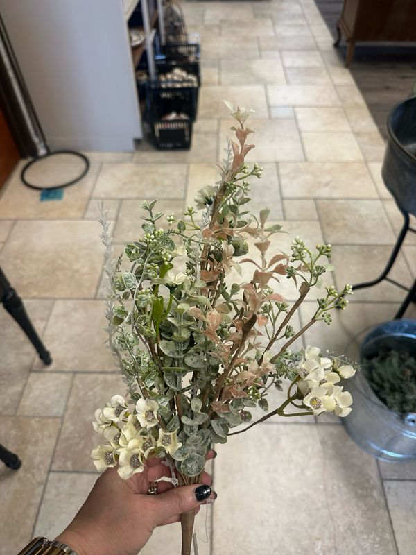 WTC Pink Green Peppergrass Pick 22"