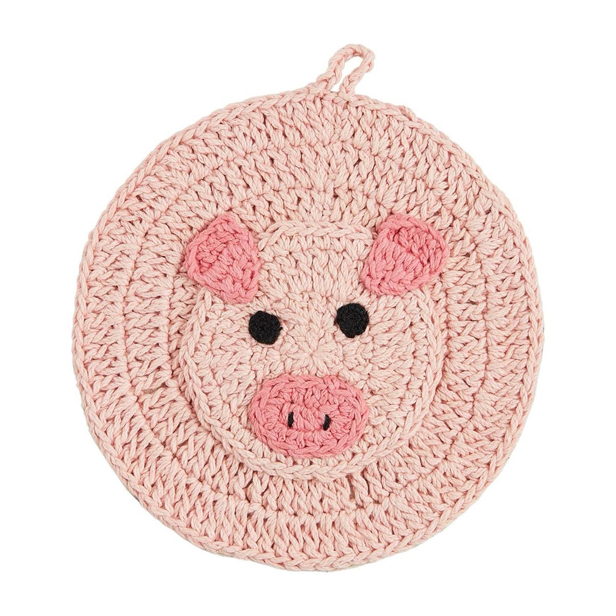 MP Pig Crochet Trivet