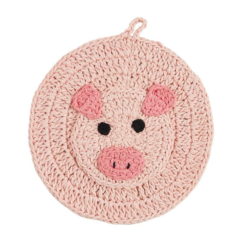 MP Pig Crochet Trivet