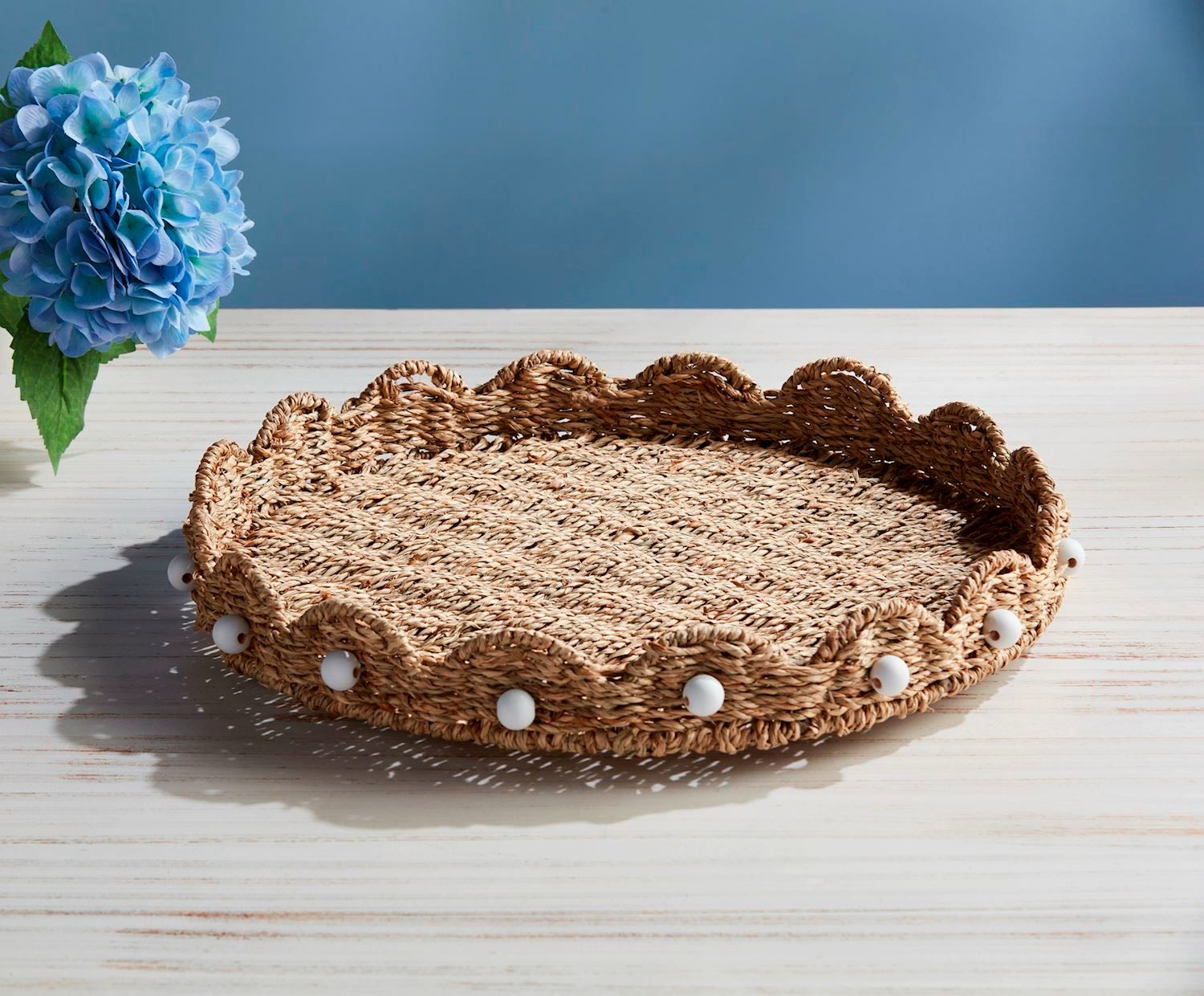 MP Scalloped Woven Lazy Susan 18&quot;