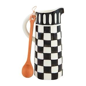 MP Checkered Pitcher Set 9.75&quot;