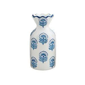 MP Blue Buti Block Print Bud Vase 6.75&quot;
