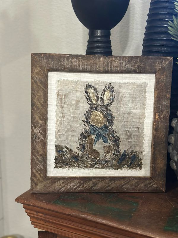 SCM 12x12 Blue Bow Bunny