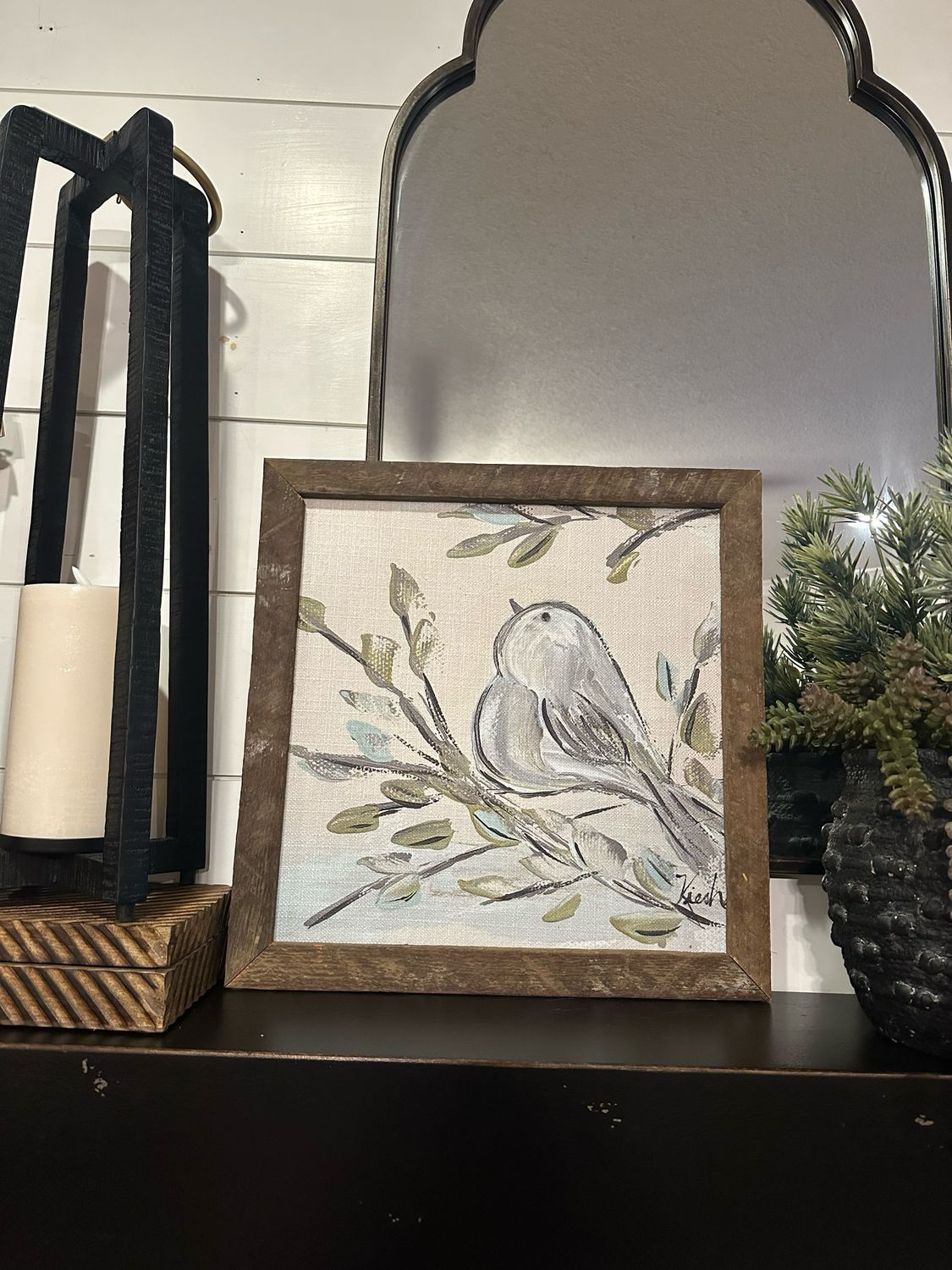 SCM 18x18 Gray Bird