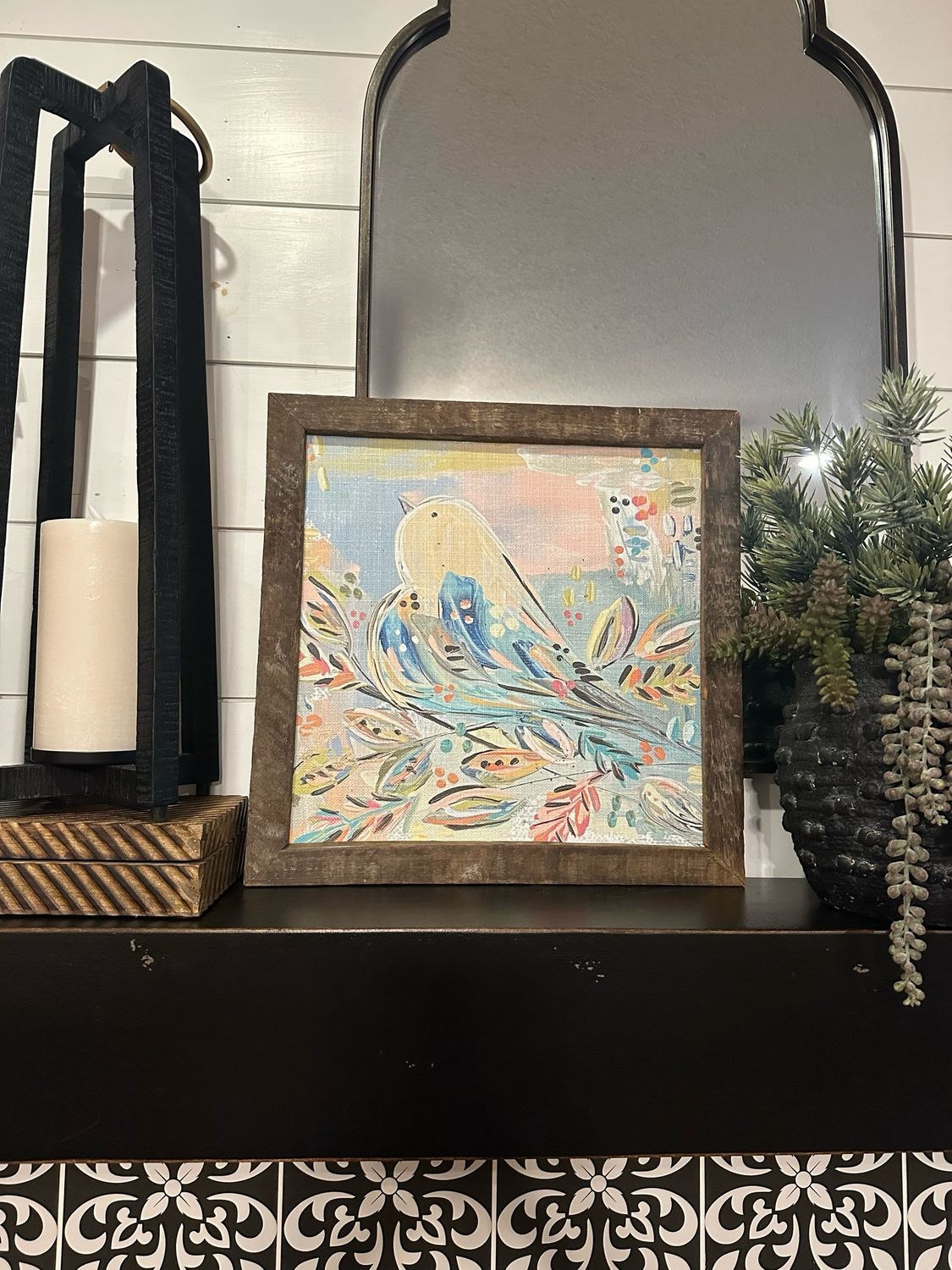 SCM 18x18 Yellow Blue Bird