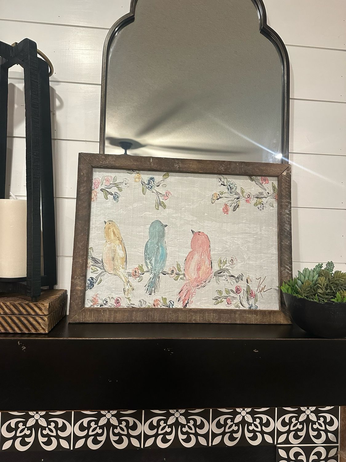 SCM 18x24 Pastel Bird Trio