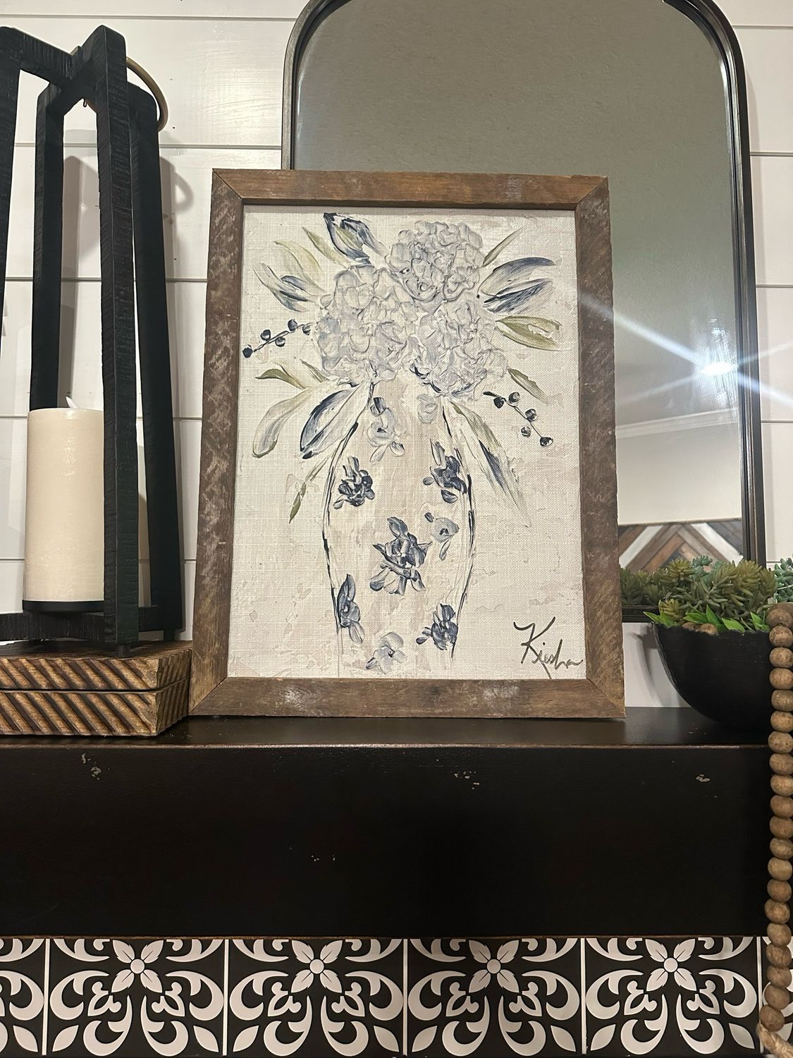 SCM 18x24 Lt Bl Hydrangea
