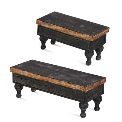 ARL Sm Antique Black Riser 12.25x4.75x5.75
