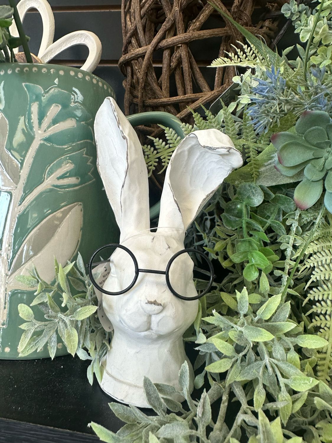 Raz 8" Bent Rabbit W Glasses