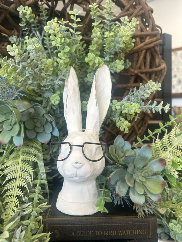 Raz 8" Straight Rabbit W Glasses