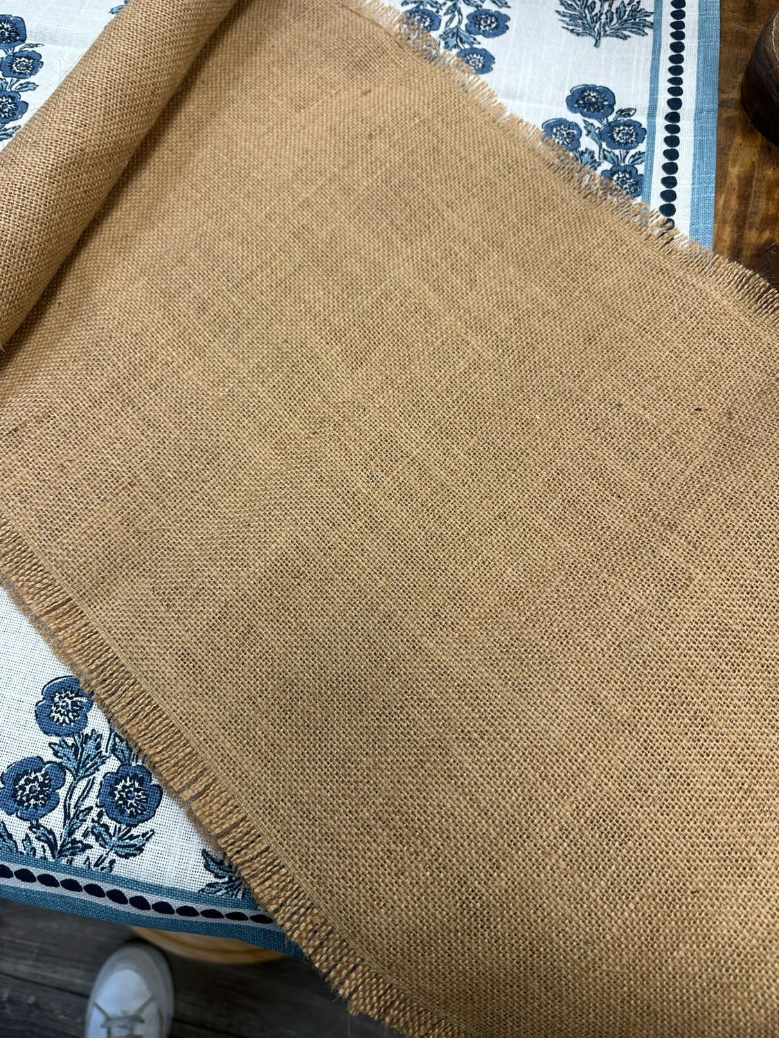 VHC Burlap Runner 12x72