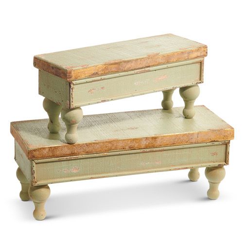 Raz Sm Antique Green Riser 12.25x4.75x5.75