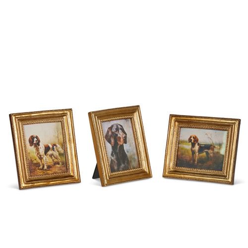 Raz 6" Choc Lab Vintage Bird Dog Frame