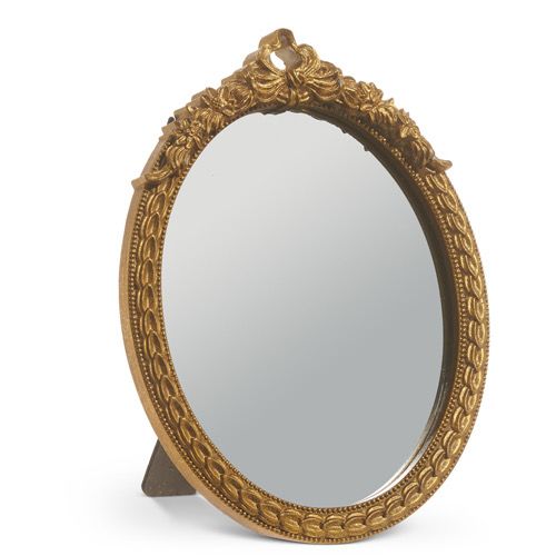 Raz 9&quot; Gold Table Top Mirror