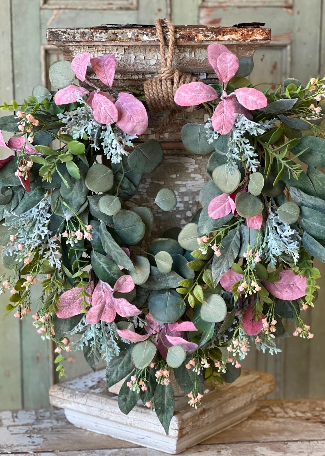 Lan 24&quot; Priscilla Buds Hanging Wreath