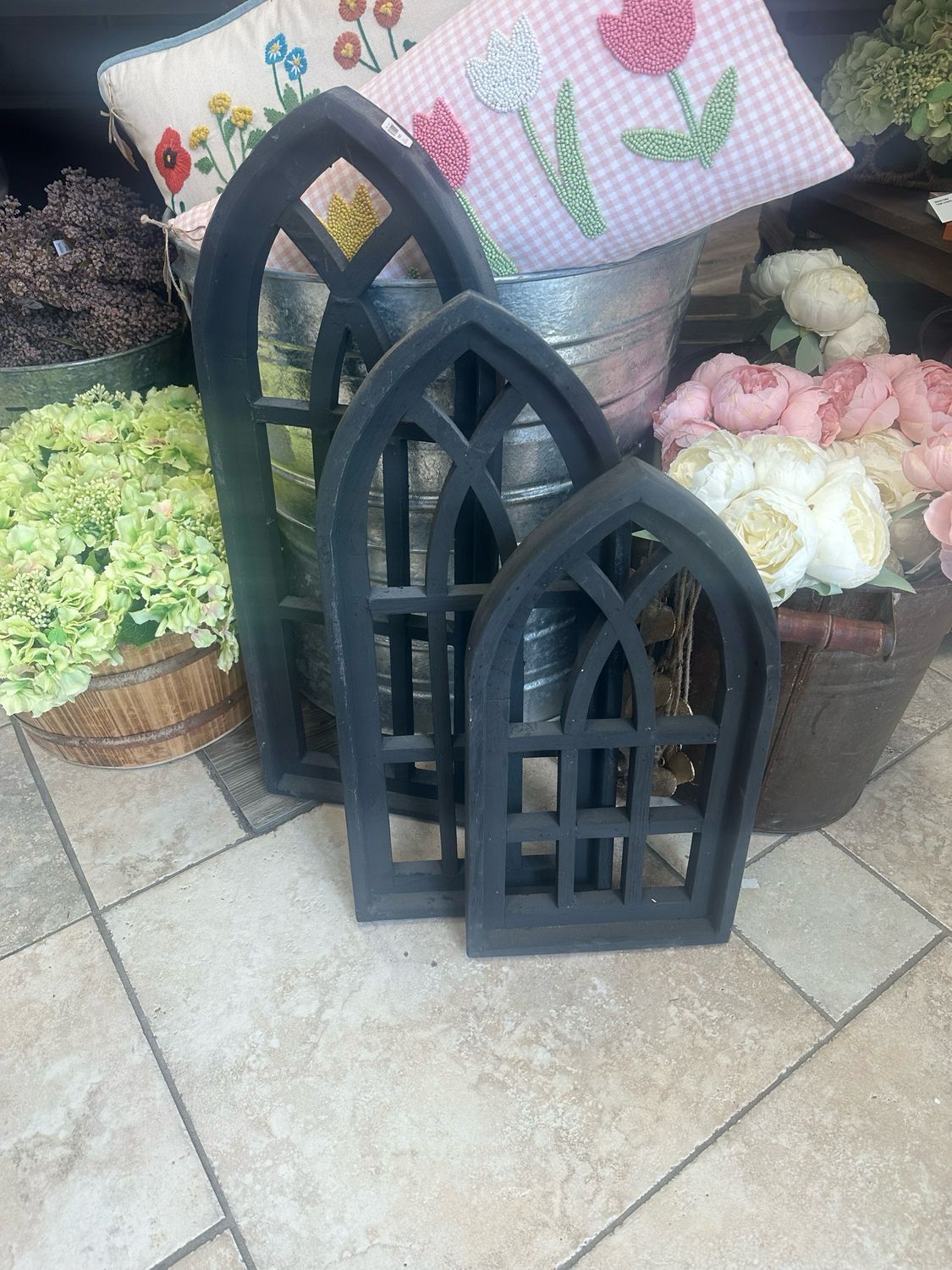 Set Of 3 Black Arches