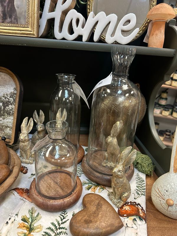 WTC Glass Vase On Wood Base 12"